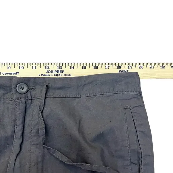 Onia Men’s Linen Blend Pants XL Straight Leg Gray Beach Boho Vacation Casual - Picture 7 of 10